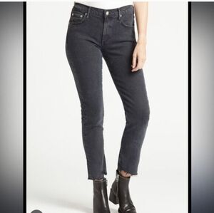 Agolde Toni Jeans Skinny Black 26 Raw Hem